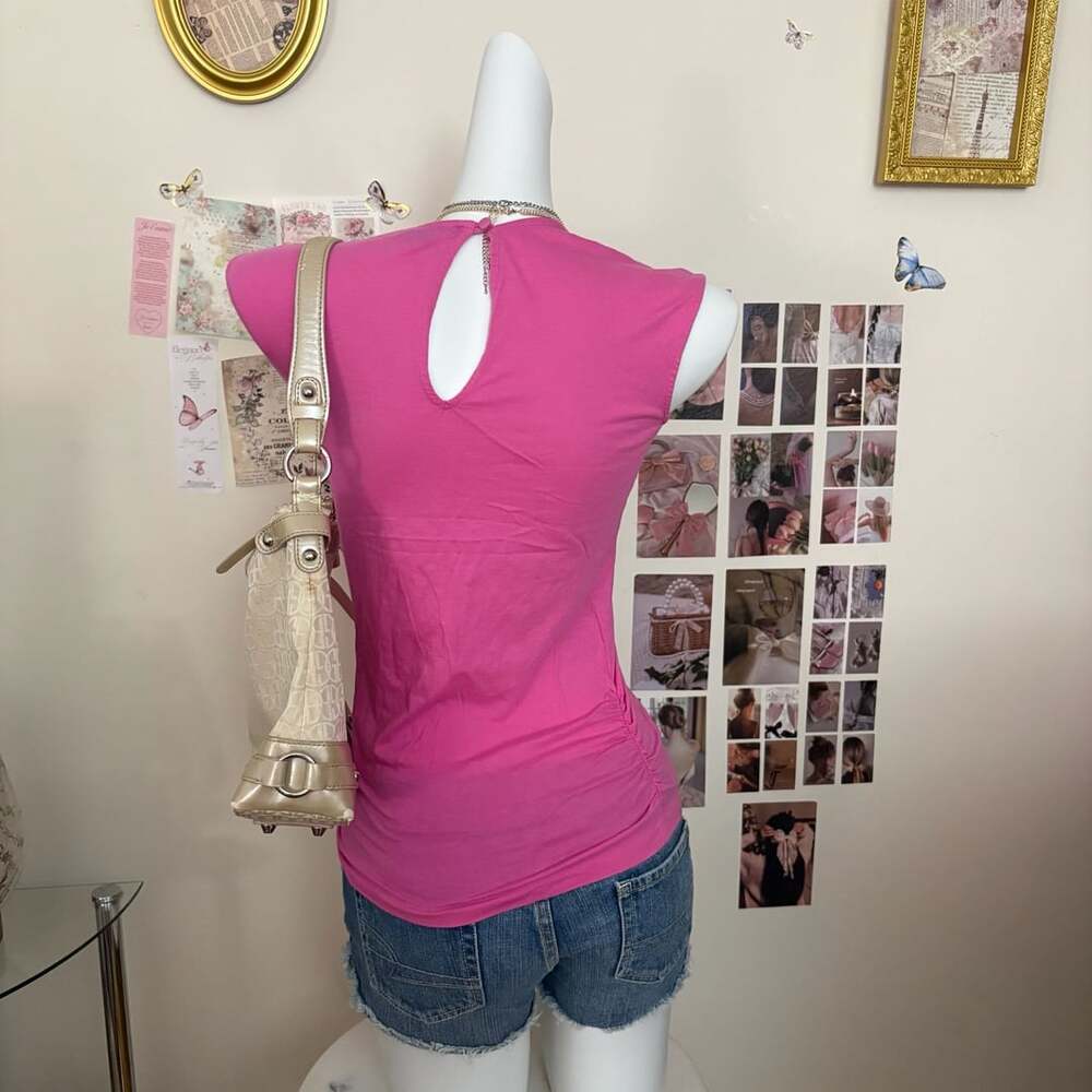 Ralph Lauren Sport Pink Ruffled Sleeveless Top Size Small - Picture 3 of 7